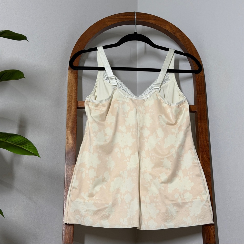 Ruby Ribbon 40 Cream Pink Floral Lace Trim Cami Top Style 1800 - Picture 3 of 9